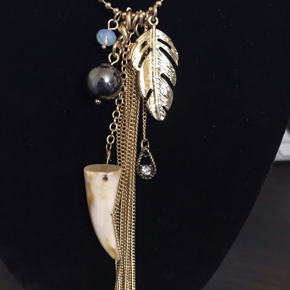 3/$12 Arizona Boho necklace with 5 charms NWT
